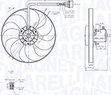 Magneti Marelli 069422877010 - Fan, radiator autospares.lv