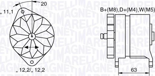 Magneti Marelli 063534690480 - Alternator autospares.lv