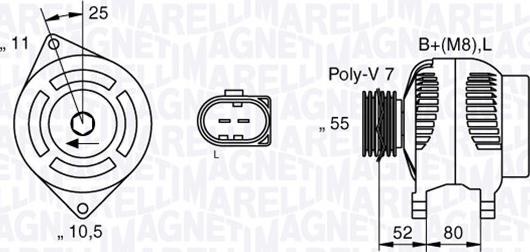 Magneti Marelli 063535250200 - Alternator autospares.lv