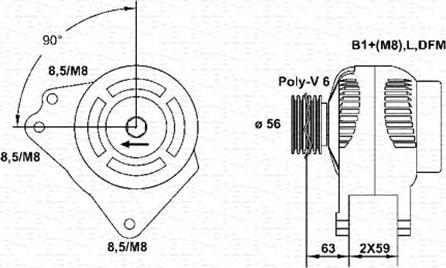 Magneti Marelli 943355061010 - Alternator autospares.lv