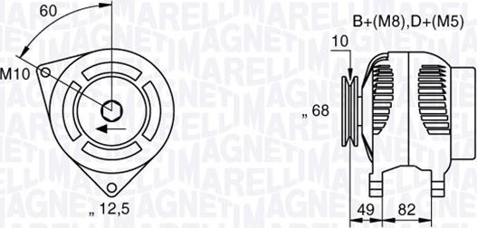 Magneti Marelli 063533155000 - Alternator autospares.lv