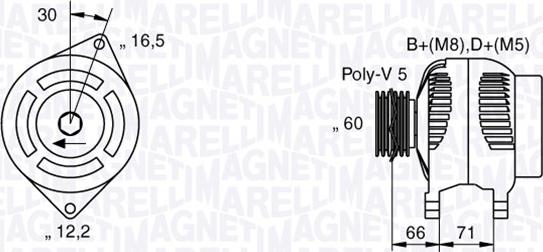 Magneti Marelli 063533250580 - Alternator autospares.lv