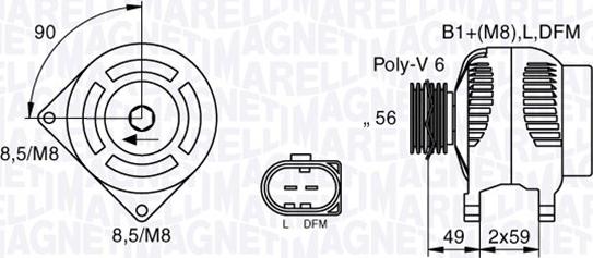 Magneti Marelli 063533250010 - Alternator autospares.lv