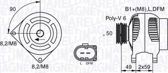 Magneti Marelli 063533250130 - Alternator autospares.lv