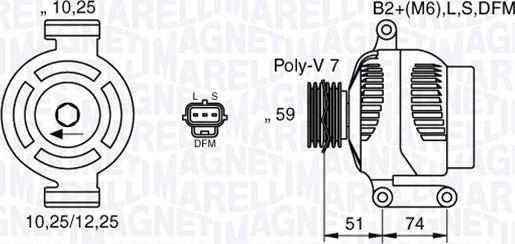 Magneti Marelli 063533251000 - Alternator autospares.lv