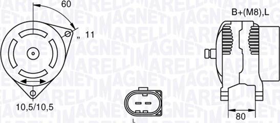Magneti Marelli 063533251220 - Alternator autospares.lv