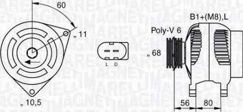 Magneti Marelli 063533200010 - Alternator autospares.lv