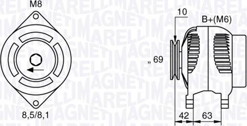 Magneti Marelli 063532620010 - Alternator autospares.lv