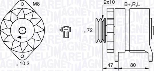 Magneti Marelli 063532621010 - Alternator autospares.lv