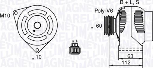 Magneti Marelli 063532622010 - Alternator autospares.lv