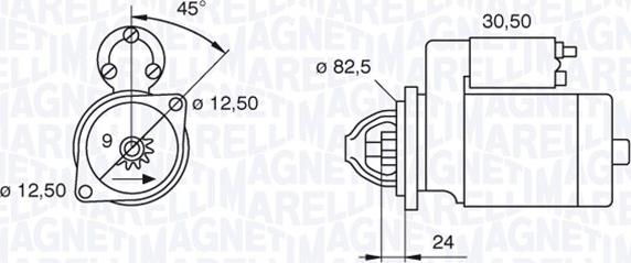 Magneti Marelli 063521090120 - Starter autospares.lv