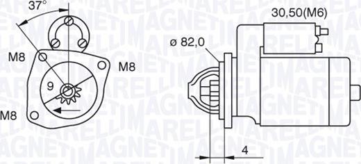 Magneti Marelli 063521093000 - Starter autospares.lv