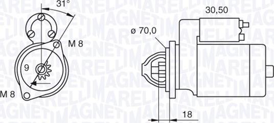 Magneti Marelli 063521060140 - Starter autospares.lv