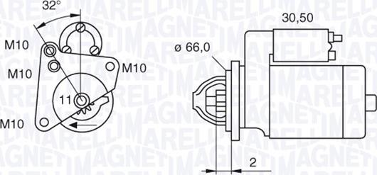 Magneti Marelli 063521081800 - Starter autospares.lv