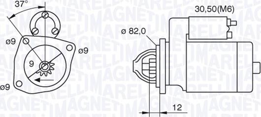 Magneti Marelli 063521082040 - Starter autospares.lv