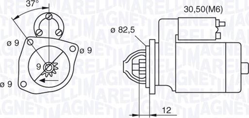 Magneti Marelli 063521082390 - Starter autospares.lv