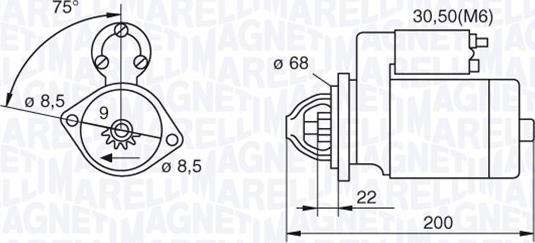 Magneti Marelli 063521074920 - Starter autospares.lv