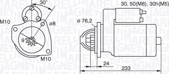 Magneti Marelli 063521074420 - Starter autospares.lv