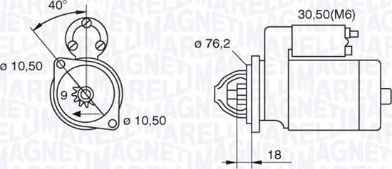 Magneti Marelli 063521074300 - Starter autospares.lv