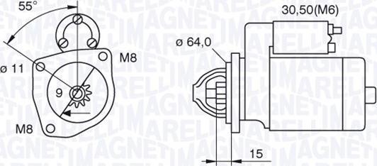 Magneti Marelli 063521070910 - Starter autospares.lv