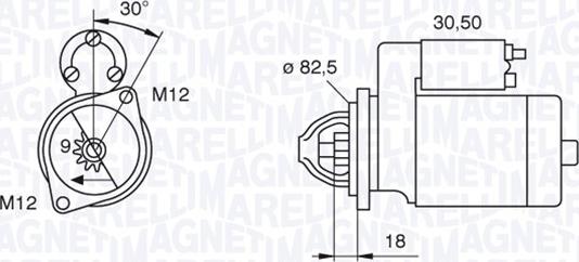 Magneti Marelli 063521101060 - Starter autospares.lv