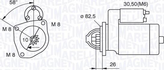 Magneti Marelli 063521101250 - Starter autospares.lv