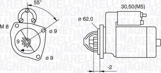 Magneti Marelli 063521120410 - Starter autospares.lv