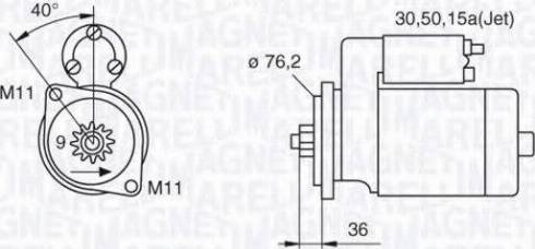 Magneti Marelli 063521120380 - Starter autospares.lv