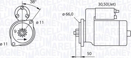 Magneti Marelli 063521240220 - Starter autospares.lv