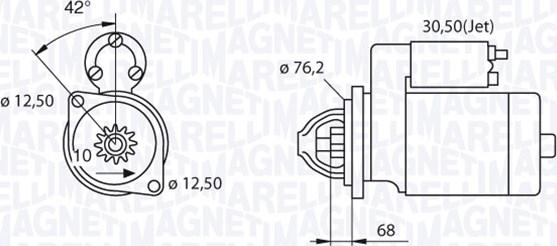 Magneti Marelli 063521250480 - Starter autospares.lv