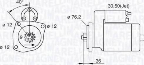 Magneti Marelli 063521250350 - Starter autospares.lv