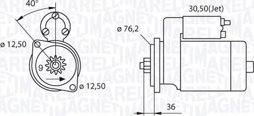 Magneti Marelli 063521210280 - Starter autospares.lv