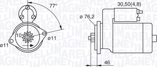 Magneti Marelli 063521230160 - Starter autospares.lv