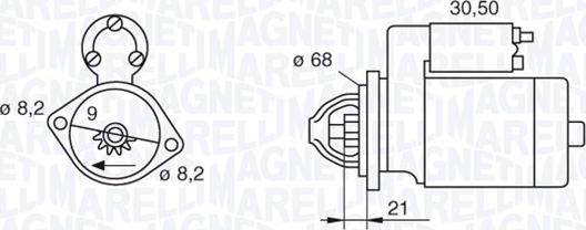 Magneti Marelli 063522604010 - Starter autospares.lv