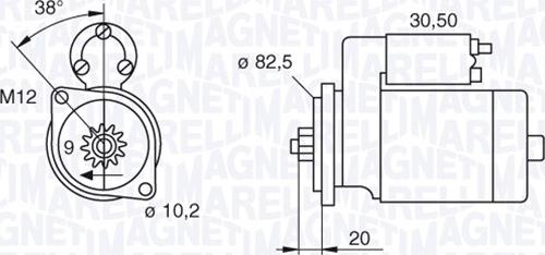 Magneti Marelli 063522601010 - Starter autospares.lv