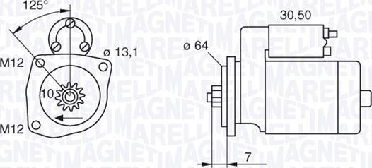 Magneti Marelli 063522615010 - Starter autospares.lv