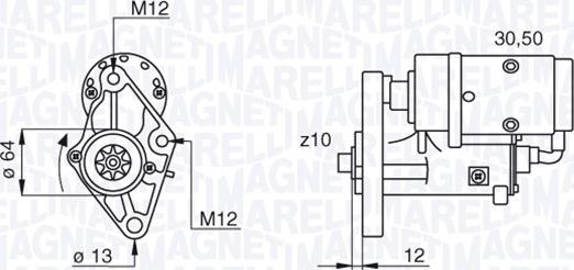 Magneti Marelli 063522616010 - Starter autospares.lv