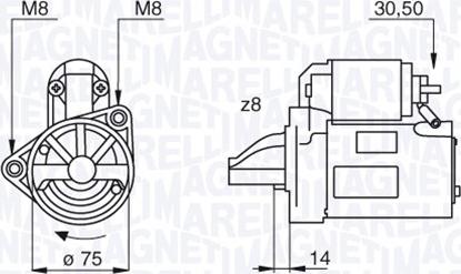 Magneti Marelli 063522611010 - Starter autospares.lv