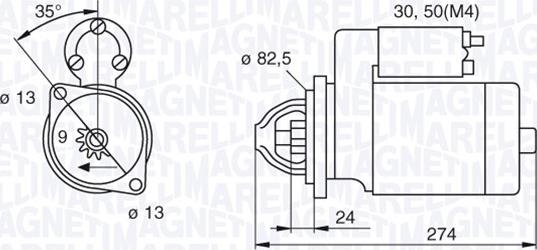 Magneti Marelli 063522190140 - Starter autospares.lv