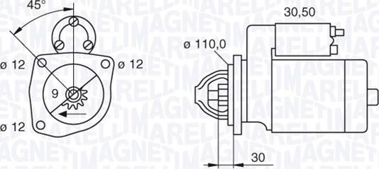 Magneti Marelli 063522300070 - Starter autospares.lv