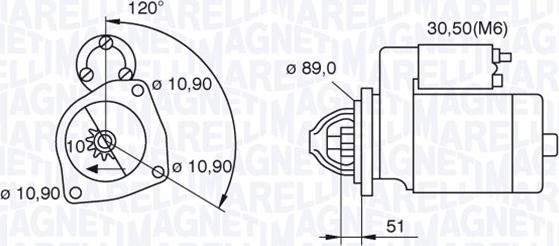 Magneti Marelli 063522310160 - Starter autospares.lv