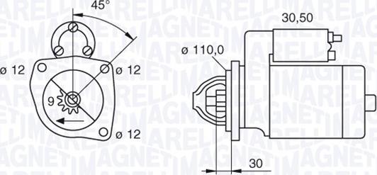 Magneti Marelli 063522310110 - Starter autospares.lv