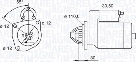 Magneti Marelli 063522235040 - Starter autospares.lv