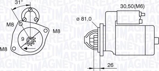 Magneti Marelli 063522230130 - Starter autospares.lv