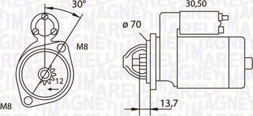 Magneti Marelli 063191007010 - Starter autospares.lv