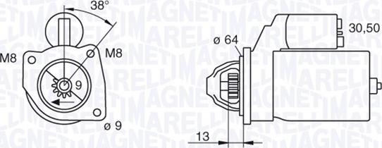 Magneti Marelli 063101021010 - Starter autospares.lv