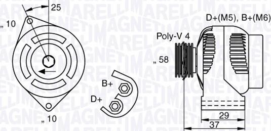 Magneti Marelli 063341658010 - Alternator autospares.lv