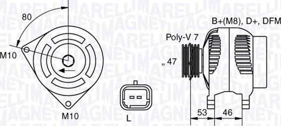 Magneti Marelli 063341734010 - Alternator autospares.lv