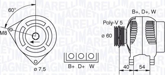 Magneti Marelli 063341730010 - Alternator autospares.lv