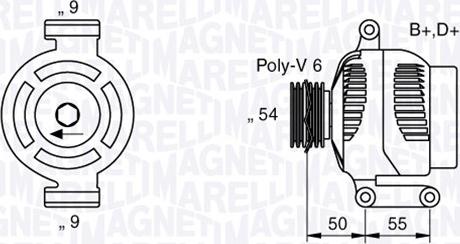 Magneti Marelli 063358061010 - Alternator autospares.lv